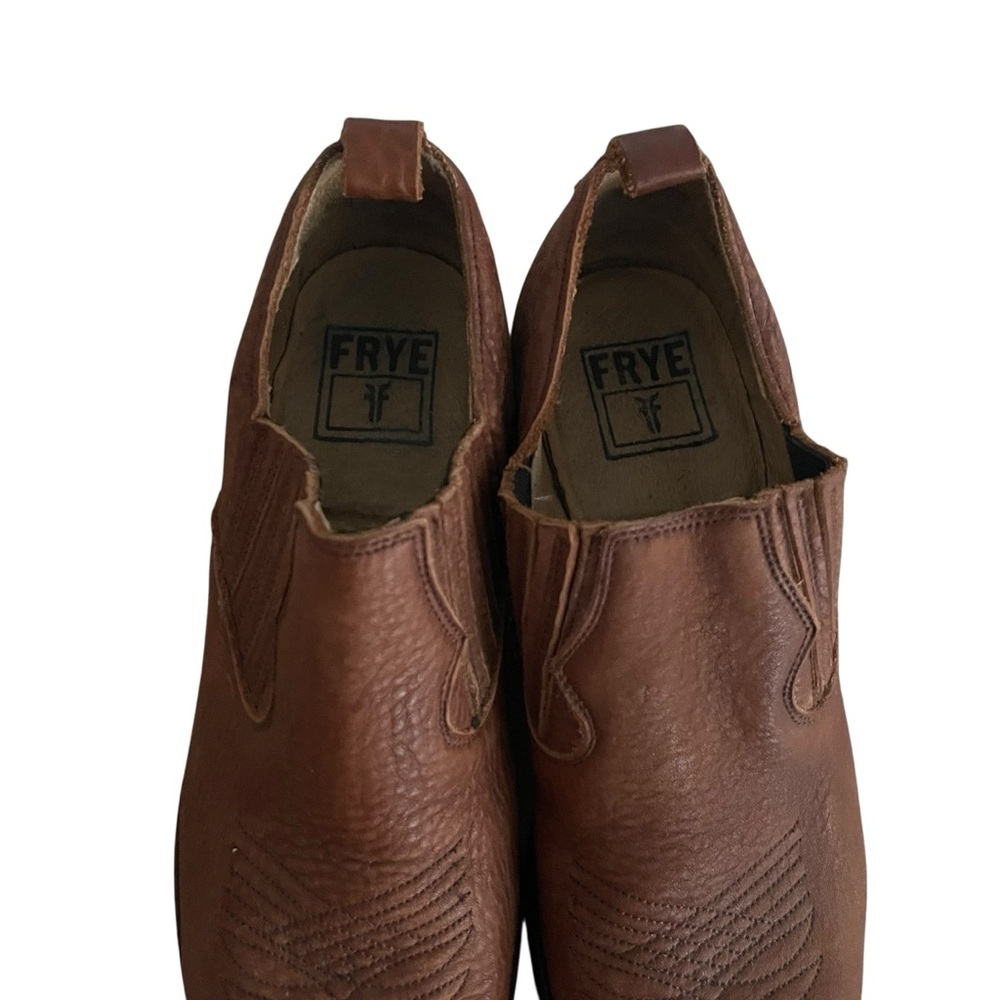 Frye Brown Western Cowboy Boots with Sleek Pointed Toe Women Size 9 - Picture 8 of 11